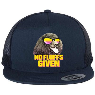 No Fluffs Given Poodle Flat Bill Trucker Hat