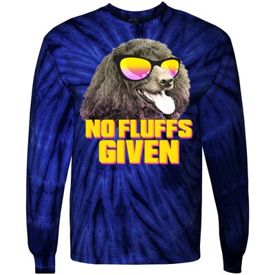 No Fluffs Given Poodle Tie-Dye Long Sleeve Shirt