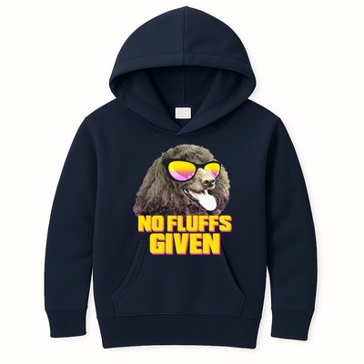 No Fluffs Given Poodle Kids Hoodie