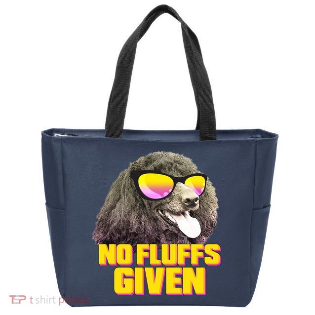 No Fluffs Given Poodle Zip Tote Bag