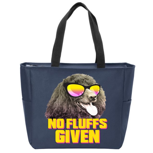 No Fluffs Given Poodle Zip Tote Bag