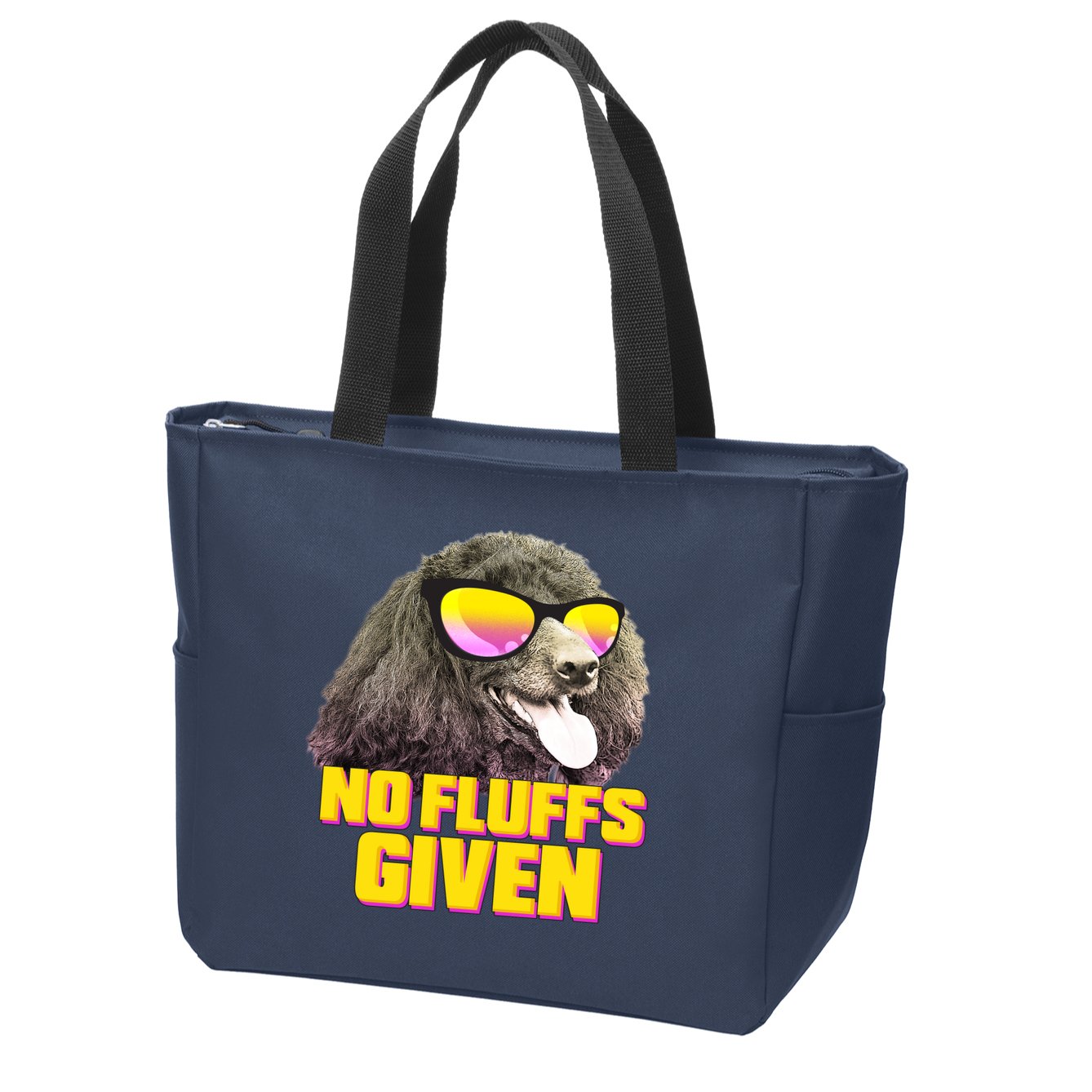 No Fluffs Given Poodle Zip Tote Bag