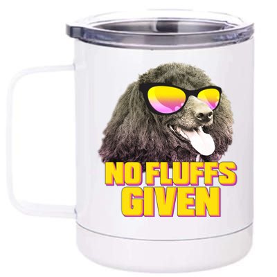 No Fluffs Given Poodle 12 oz Stainless Steel Tumbler Cup