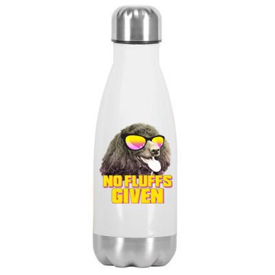 No Fluffs Given Poodle Stainless Steel Insulated Water Bottle