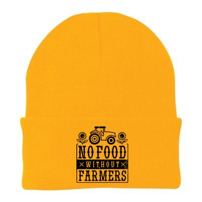 No Food Without Farmers Knit Cap Winter Beanie