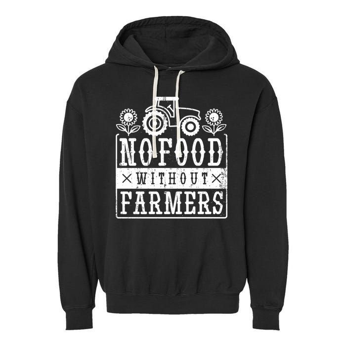 No Food Without Farmers Garment-Dyed Fleece Hoodie
