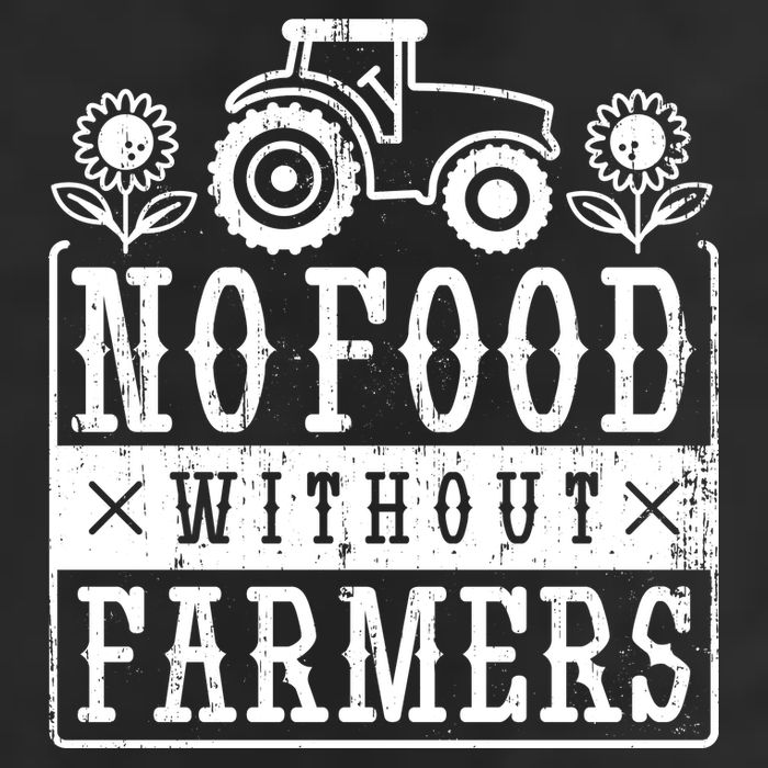 No Food Without Farmers Garment-Dyed Fleece Hoodie