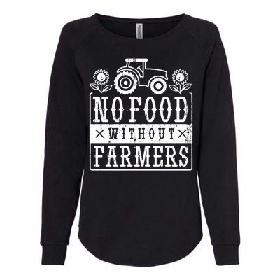 No Food Without Farmers Womens California Wash Sweatshirt