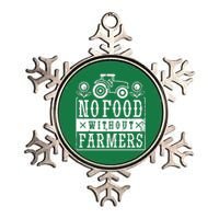 No Food Without Farmers Metallic Star Ornament