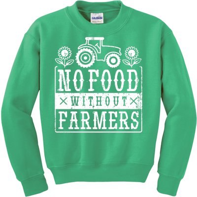 No Food Without Farmers Kids Sweatshirt