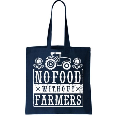 No Food Without Farmers Tote Bag