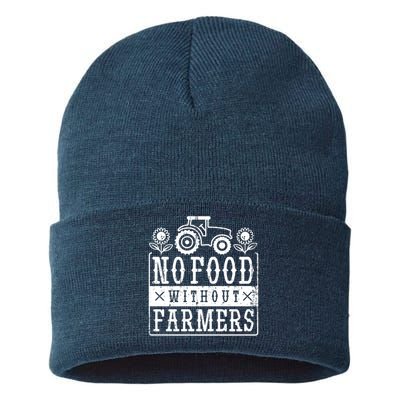 No Food Without Farmers Sustainable Knit Beanie