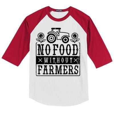 No Food Without Farmers Kids Colorblock Raglan Jersey