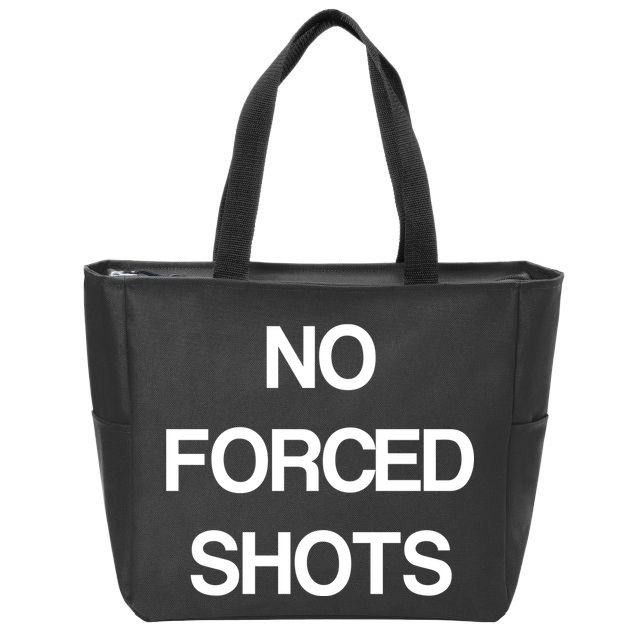 No Forced Shots Zip Tote Bag