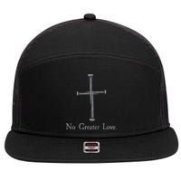 No Greater Love. Jesus Nailed To the Cross Christian 7 Panel Mesh Trucker Snapback Hat