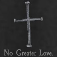 No Greater Love. Jesus Nailed To the Cross Christian 7 Panel Mesh Trucker Snapback Hat