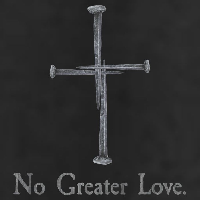 No Greater Love. Jesus Nailed To the Cross Christian 7 Panel Mesh Trucker Snapback Hat