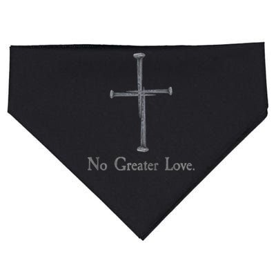 No Greater Love. Jesus Nailed To the Cross Christian USA-Made Doggie Bandana