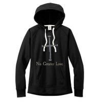 No Greater Love. Jesus Nailed To the Cross Christian Women's Fleece Hoodie