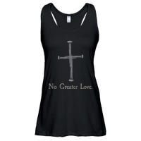 No Greater Love. Jesus Nailed To the Cross Christian Ladies Essential Flowy Tank