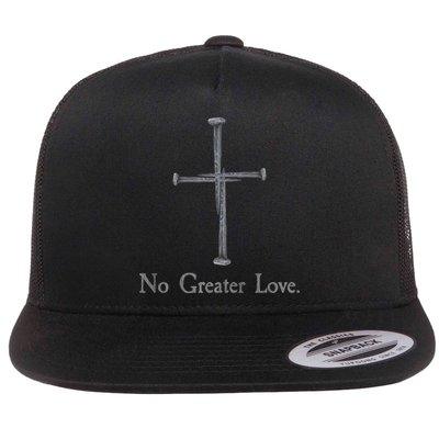 No Greater Love. Jesus Nailed To the Cross Christian Flatbill Hat