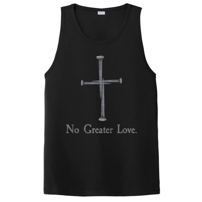 No Greater Love. Jesus Nailed To the Cross Christian PosiCharge Competitor Tank