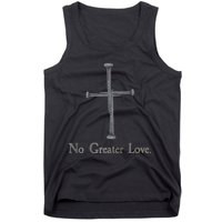 No Greater Love. Jesus Nailed To the Cross Christian Tank Top