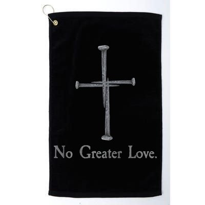 No Greater Love. Jesus Nailed To the Cross Christian Golf Towel