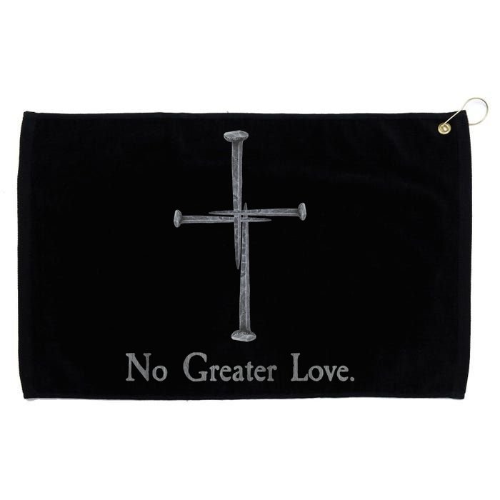 No Greater Love. Jesus Nailed To the Cross Christian Grommeted Golf Towel