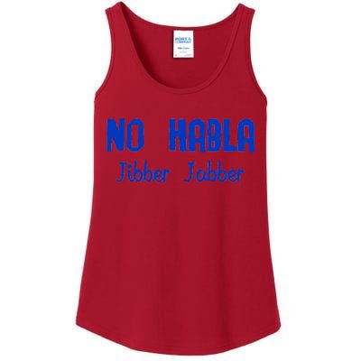 No Habla Jibber Jabber Spanish Ladies Essential Tank