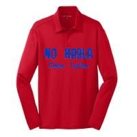 No Habla Jibber Jabber Spanish Silk Touch Performance Long Sleeve Polo