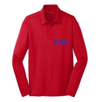 No Habla Jibber Jabber Spanish Silk Touch Performance Long Sleeve Polo