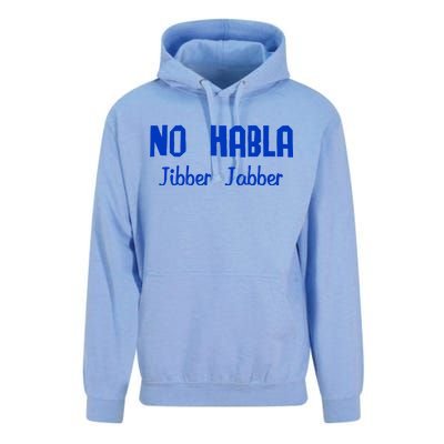 No Habla Jibber Jabber Spanish Unisex Surf Hoodie