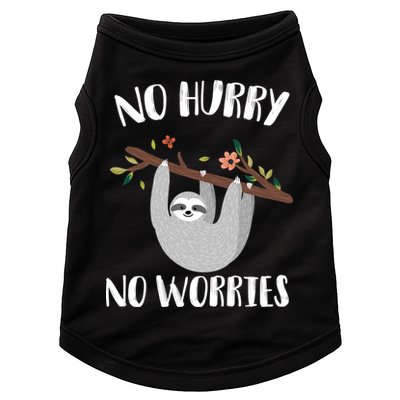 No Hurry No Worries Lazy Sloth Doggie Tank