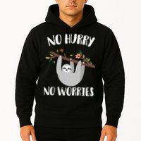 No Hurry No Worries Lazy Sloth Hoodie