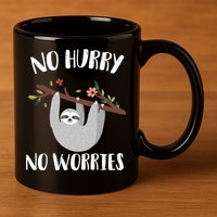 No Hurry No Worries Lazy Sloth 11oz C Handle Ceramic Mug
