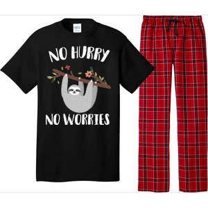 No Hurry No Worries Lazy Sloth Pajama Set