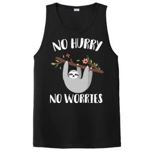 No Hurry No Worries Lazy Sloth PosiCharge Competitor Tank