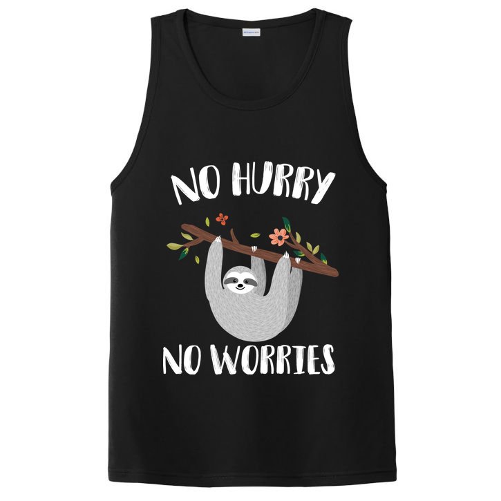 No Hurry No Worries Lazy Sloth PosiCharge Competitor Tank