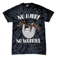 No Hurry No Worries Lazy Sloth Tie-Dye T-Shirt