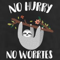 No Hurry No Worries Lazy Sloth Trucker Hat