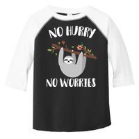 No Hurry No Worries Lazy Sloth Toddler Fine Jersey T-Shirt