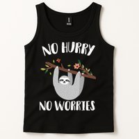 No Hurry No Worries Lazy Sloth Tank Top