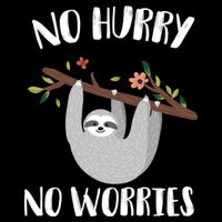 No Hurry No Worries Lazy Sloth Tank Top