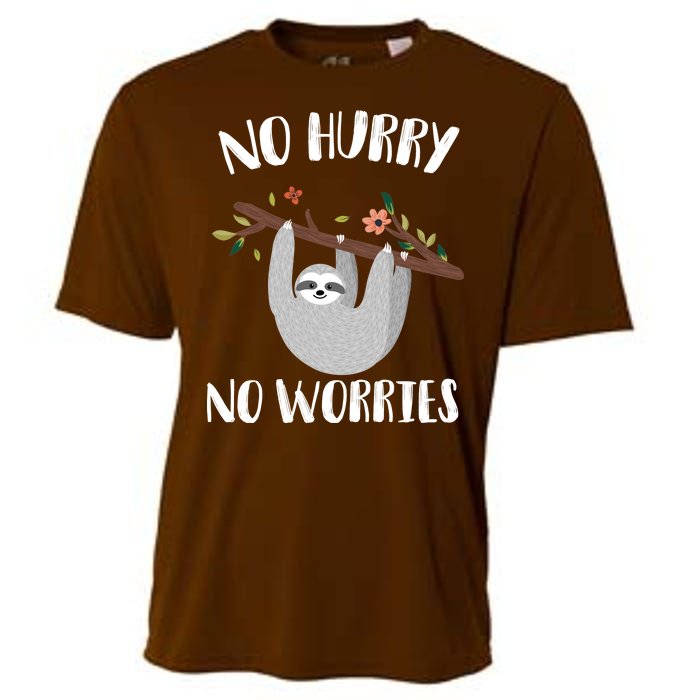 No Hurry No Worries Lazy Sloth Cooling Performance Crew T-Shirt