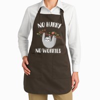 No Hurry No Worries Lazy Sloth Apron