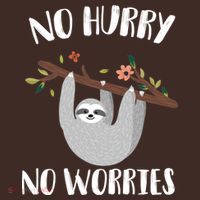 No Hurry No Worries Lazy Sloth T-Shirt
