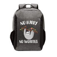 No Hurry No Worries Lazy Sloth Vector Backpack