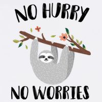 No Hurry No Worries Lazy Sloth Garment-Dyed Sweatshirt