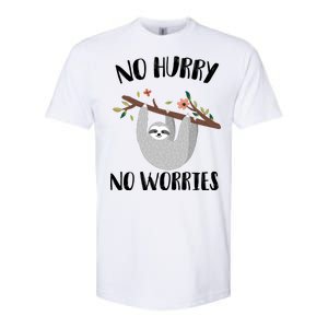 No Hurry No Worries Lazy Sloth Softstyle CVC T-Shirt